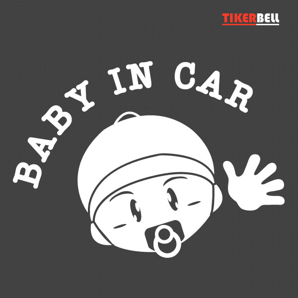 티커벨 귀여운 아기 베이비인카 차량용 데칼스티커 TKBB-22